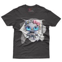 Hello kitty tee shirt - Cool Hello Kitty funny graphic tees - Unisex novelty cotton t shirt Black