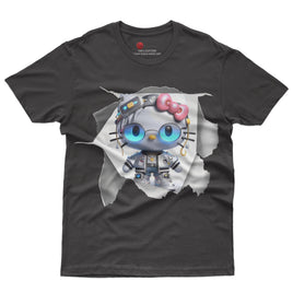 Hello kitty tee shirt - Cool Hello Kitty funny graphic tees - Unisex novelty cotton t shirt Black