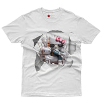 Hello kitty tee shirt - Cool Hello Kitty funny graphic tees - Unisex novelty cotton t shirt White