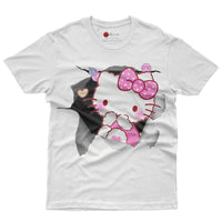 Hello kitty tee shirt - Cute funny graphic tees - Unisex novelty cotton t shirt White