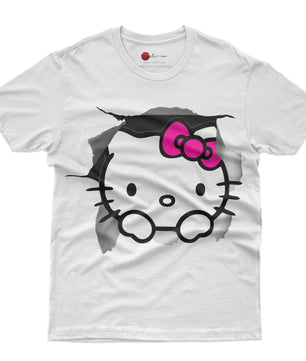 Hello kitty tee shirt - Cute funny graphic tees - Unisex novelty cotton t shirt - Lusy Store LLC