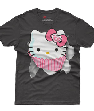 Hello kitty tee shirt - Cute funny graphic tees - Unisex novelty cotton t shirt - Lusy Store LLC