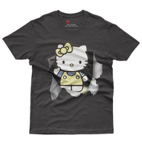 Hello kitty tee shirt - Cute funny graphic tees - Unisex novelty cotton t shirt Black