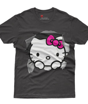 Hello kitty tee shirt - Cute funny graphic tees - Unisex novelty cotton t shirt - Lusy Store LLC