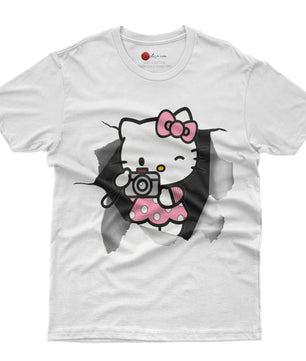 Hello kitty tee shirt - Cute funny graphic tees - Unisex novelty cotton t shirt - Lusy Store LLC