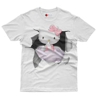 Hello kitty tee shirt - Cute funny graphic tees - Unisex novelty cotton t shirt - Lusy Store LLC