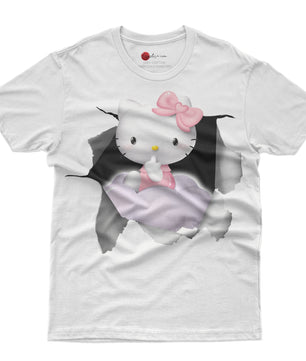 Hello kitty tee shirt - Cute funny graphic tees - Unisex novelty cotton t shirt - Lusy Store LLC