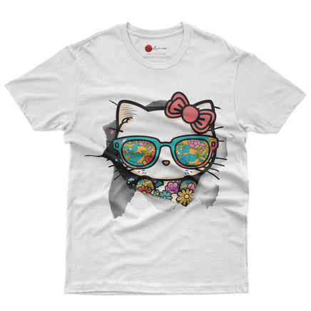 Hello kitty tee shirt - Cute funny graphic tees - Unisex novelty cotton t shirt - Lusy Store LLC