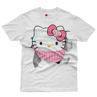 Hello kitty tee shirt - Cute funny graphic tees - Unisex novelty cotton t shirt - Lusy Store LLC