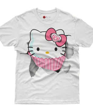 Hello kitty tee shirt - Cute funny graphic tees - Unisex novelty cotton t shirt - Lusy Store LLC