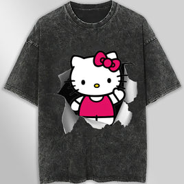 Hello kitty tee shirt - Cute funny graphic tees - Unisex wide sleeve style - Lusy Store LLC