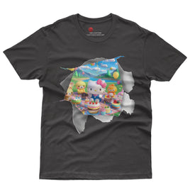 Hello kitty tee shirt - Happy birthday funny graphic tees - Unisex novelty cotton t shirt - Lusy Store LLC