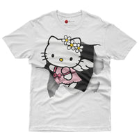 Hello kitty tee shirt - Hello kitty angel cute funny graphic tees - Unisex novelty cotton t shirt White