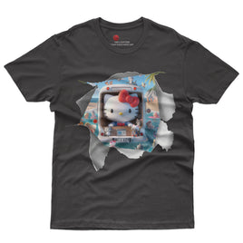 Hello kitty tee shirt - Hello kitty beach funny graphic tees - Unisex novelty cotton t shirt - Lusy Store LLC