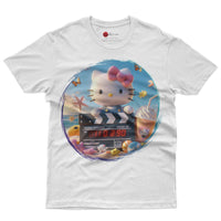 Hello kitty tee shirt - Hello kitty beach funny graphic tees - Unisex novelty cotton t shirt White