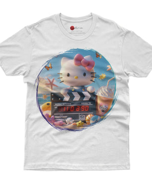 Hello kitty tee shirt - Hello kitty beach funny graphic tees - Unisex novelty cotton t shirt - Lusy Store LLC