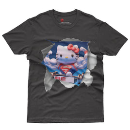 Hello kitty tee shirt - Hello Kitty fitness funny graphic tees - Unisex novelty cotton t shirt - Lusy Store LLC
