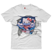 Hello kitty tee shirt - Hello Kitty fitness funny graphic tees - Unisex novelty cotton t shirt White