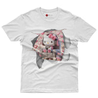 Hello kitty tee shirt - Hello kitty gamer cute funny graphic tees - Unisex novelty cotton t shirt - Lusy Store LLC