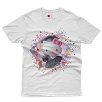 Hello kitty tee shirt - Hello kitty graduation cute graphic tees - Unisex novelty cotton t shirt - Lusy Store LLC