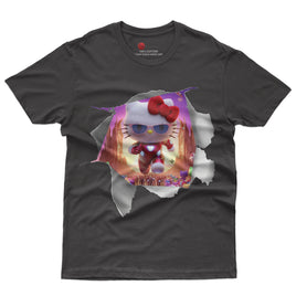 Hello kitty tee shirt - Ironman Hello Kitty funny graphic tees - Unisex novelty cotton t shirt - Lusy Store LLC