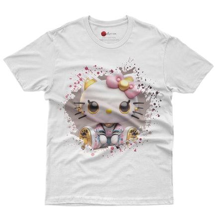 Hello kitty tee shirt - Luxury cute graphic tees - Unisex novelty cotton t shirt - Lusy Store LLC