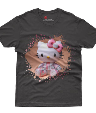 Hello kitty tee shirt - Luxury cute graphic tees - Unisex novelty cotton t shirt - Lusy Store LLC