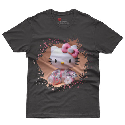 Hello kitty tee shirt - Luxury cute graphic tees - Unisex novelty cotton t shirt - Lusy Store LLC