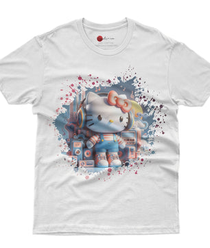 Hello kitty tee shirt - Luxury cute graphic tees - Unisex novelty cotton t shirt - Lusy Store LLC