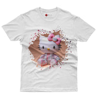 Hello kitty tee shirt - Luxury cute graphic tees - Unisex novelty cotton t shirt - Lusy Store LLC