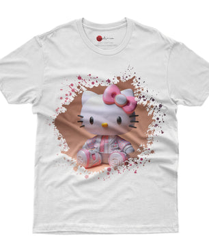 Hello kitty tee shirt - Luxury cute graphic tees - Unisex novelty cotton t shirt - Lusy Store LLC