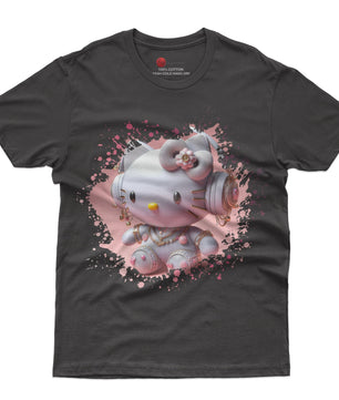 Hello kitty tee shirt - Luxury cute graphic tees - Unisex novelty cotton t shirt - Lusy Store LLC