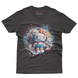 Hello kitty tee shirt - Luxury cute graphic tees - Unisex novelty cotton t shirt - Lusy Store LLC