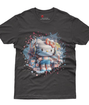 Hello kitty tee shirt - Luxury cute graphic tees - Unisex novelty cotton t shirt - Lusy Store LLC
