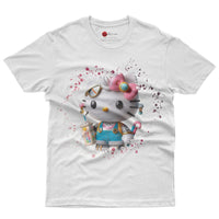 Hello kitty tee shirt - Luxury cute graphic tees - Unisex novelty cotton t shirt - Lusy Store LLC