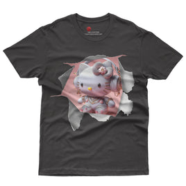 Hello kitty tee shirt - Luxury kitty funny graphic tees - Unisex novelty cotton t shirt Black
