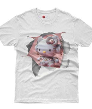 Hello kitty tee shirt - Luxury kitty funny graphic tees - Unisex novelty cotton t shirt - Lusy Store LLC