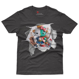 Hello kitty tee shirt - One Piece kitty funny graphic tees - Unisex novelty cotton t shirt Black