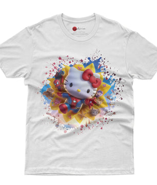 Hello kitty tee shirt - Spiderman Kitty cute graphic tees - Unisex novelty cotton t shirt - Lusy Store LLC