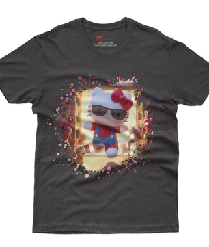 Hello kitty tee shirt - Spiderman Kitty cute graphic tees - Unisex novelty cotton t shirt - Lusy Store LLC