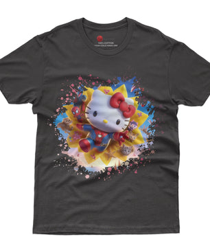 Hello kitty tee shirt - Spiderman Kitty cute graphic tees - Unisex novelty cotton t shirt - Lusy Store LLC