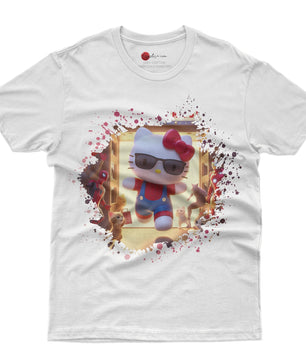 Hello kitty tee shirt - Spiderman Kitty cute graphic tees - Unisex novelty cotton t shirt - Lusy Store LLC