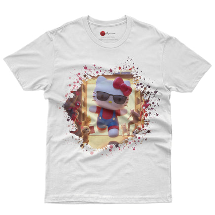 Hello kitty tee shirt - Spiderman Kitty cute graphic tees - Unisex novelty cotton t shirt - Lusy Store LLC