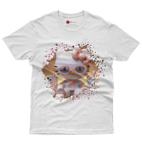Hello kitty tee shirt - Sport Hello Kitty cute graphic tees - Unisex novelty cotton t shirt White