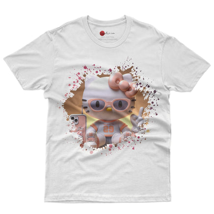 Hello kitty tee shirt - Sport Hello Kitty cute graphic tees - Unisex novelty cotton t shirt - Lusy Store LLC