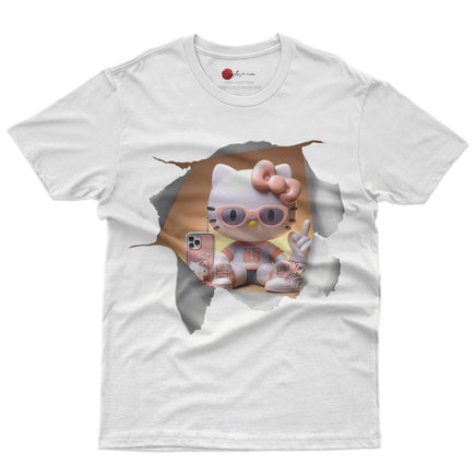 Hello kitty tee shirt - Sport kitty cute funny graphic tees - Unisex novelty cotton t shirt - Lusy Store LLC