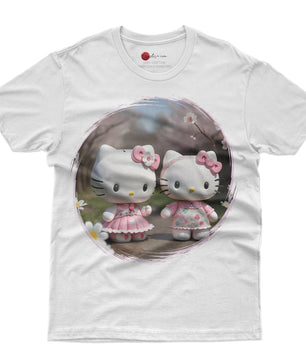 Hello kitty tee shirt - Spring cute funny graphic tees - Unisex novelty cotton t shirt - Lusy Store LLC