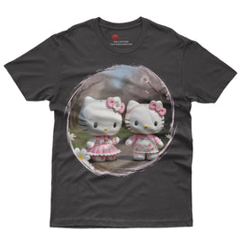 Hello kitty tee shirt - Spring cute funny graphic tees - Unisex novelty cotton t shirt - Lusy Store LLC