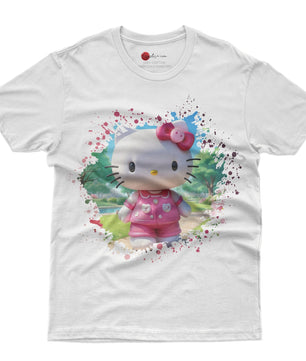 Hello kitty tee shirt - Spring cute funny graphic tees - Unisex novelty cotton t shirt - Lusy Store LLC
