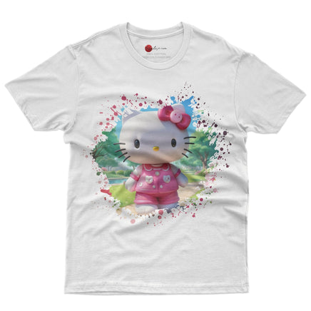 Hello kitty tee shirt - Spring cute funny graphic tees - Unisex novelty cotton t shirt - Lusy Store LLC